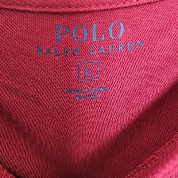 Mens Ralph Lauren V Neck Short Sleeve Tee - Picture 5 of 5